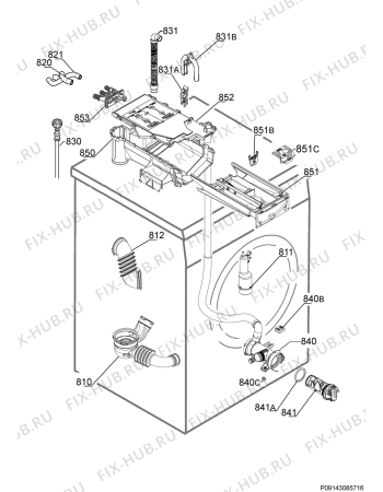 Схема №2 L70270VFL с изображением Модуль (плата) для стиральной машины Aeg 973914530645014